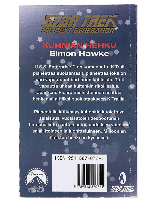 Kunnian hehku - Hawke, Simon - Fantasia- ja scifi - 10105511309 - 1