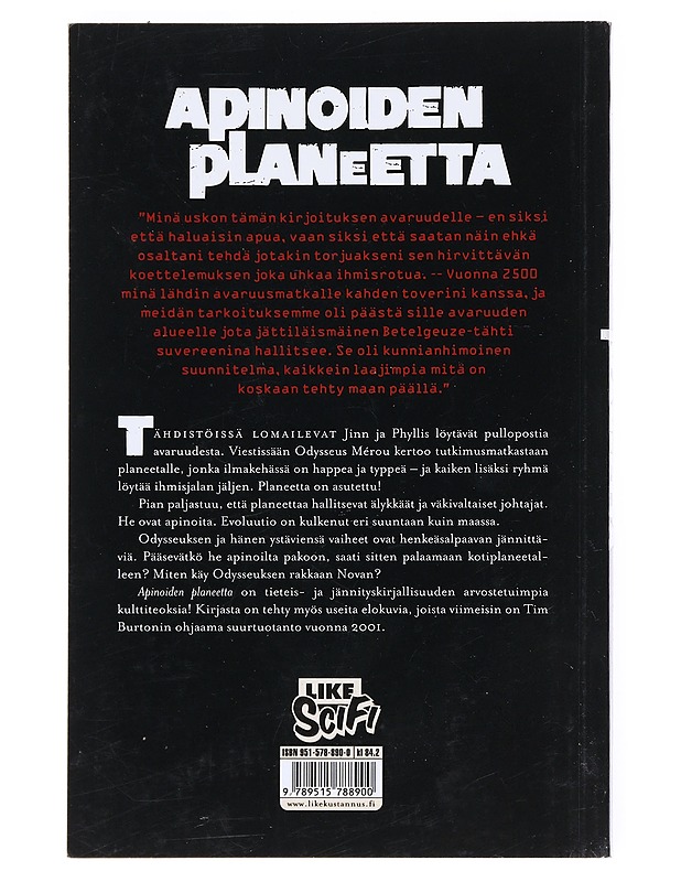 Apinoiden planeetta - Boulle, Pierre - Fantasia- ja scifi - 10105511424 - 1