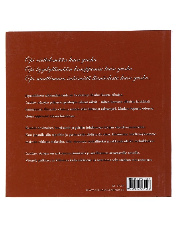 Geishan seksiopas : viettele kumppanisi japanilaiseen tapaan - Bacarr, Jina -K18 - Tietokirjat ja oppaat - 10105511458 - 1