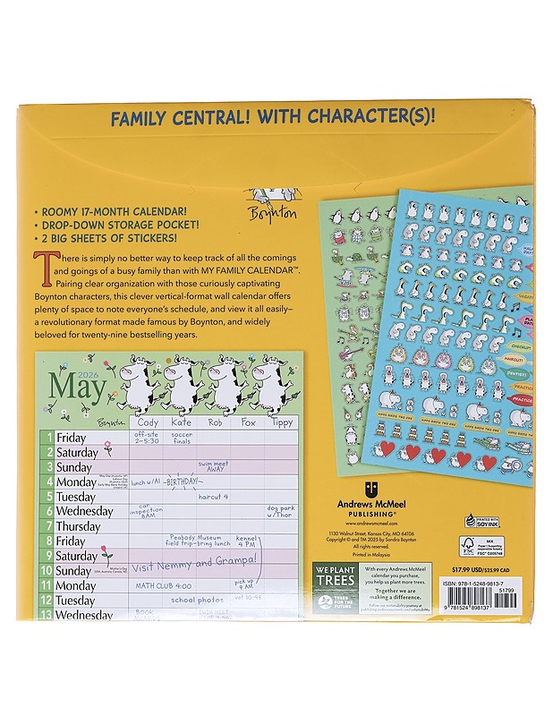 My Famiily Calendar- Sandra Boynton's - Tietokirjat ja oppaat - 10105511527 - 1