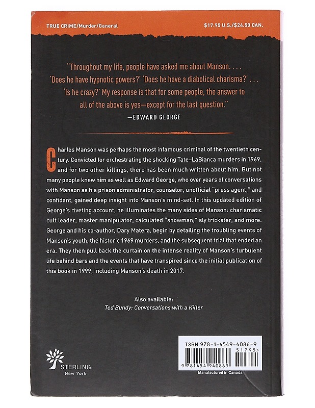 Charles Manson Conversations with a Killer - George , Edward ; Matera , Dary   - Tietokirjat - 10105511589 - 1