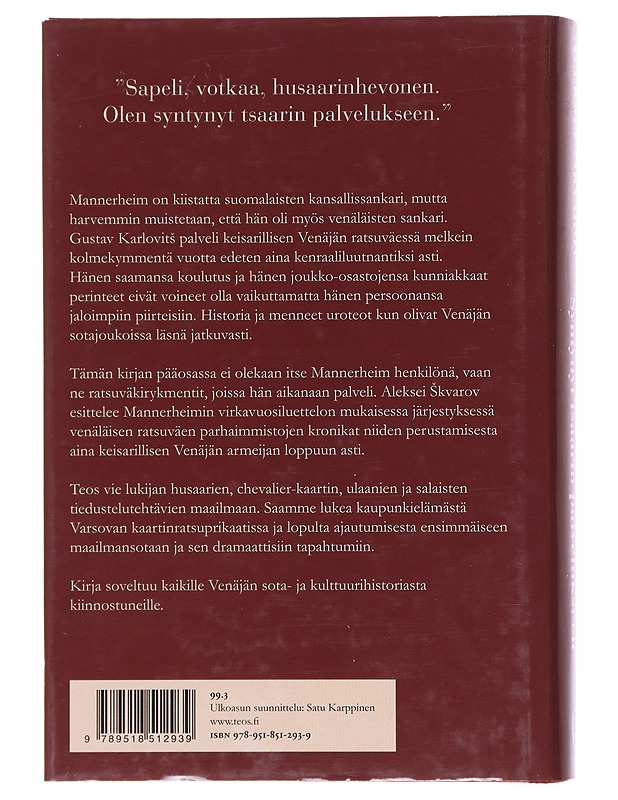 Kenraaliluutnantti Mannerheim : syntynyt tsaarin palvelukseen - Skvarov, Aleksei - Elämäkerrat ja muistelmat - 10105511601 - 1