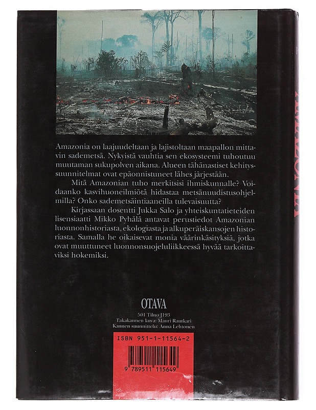 Amazonia - Salo, Jukka - Tietokirjat - 10105511670 - 1