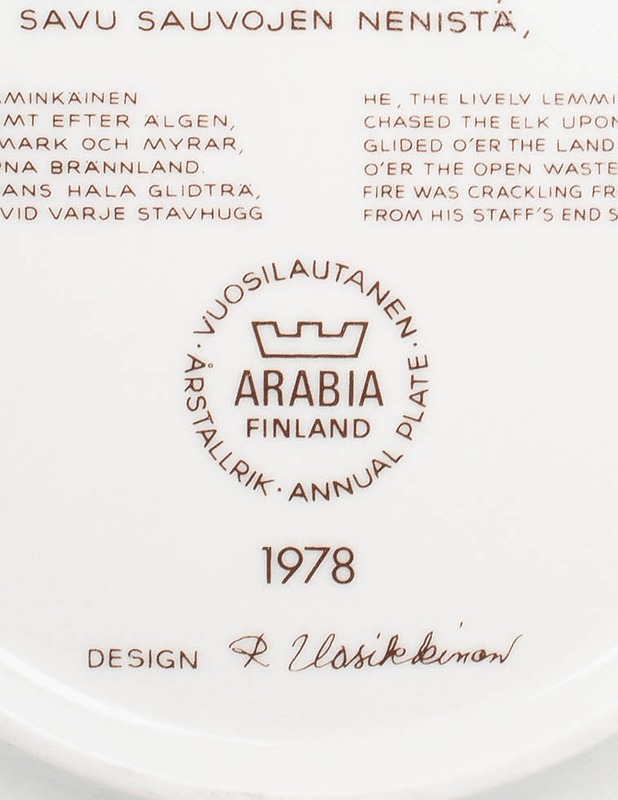 ARABIA Kalevala 1978 vuosilautanen - Designsuosikit - 10105511826 - 2
