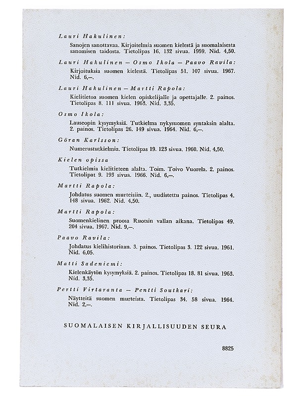 Suomalainen murrelukemisto - Veikko Ruoppila - Tietokirjat ja oppaat - 10105511875 - 1