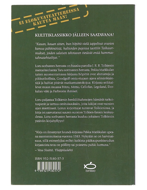 Loru sorbusten herrasta - Beard, Henry N. - Fantasia- ja scifi - 10105511878 - 1