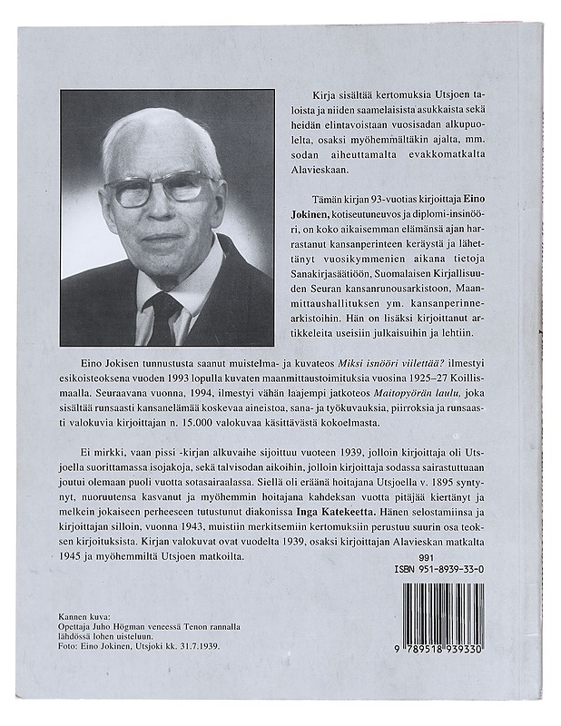 'Ei mirkki vaan pissi' : Utsjoen elämää entisaikaan - Eino Jokinen - Elämäkerrat ja muistelmat - 10105512017 - 1