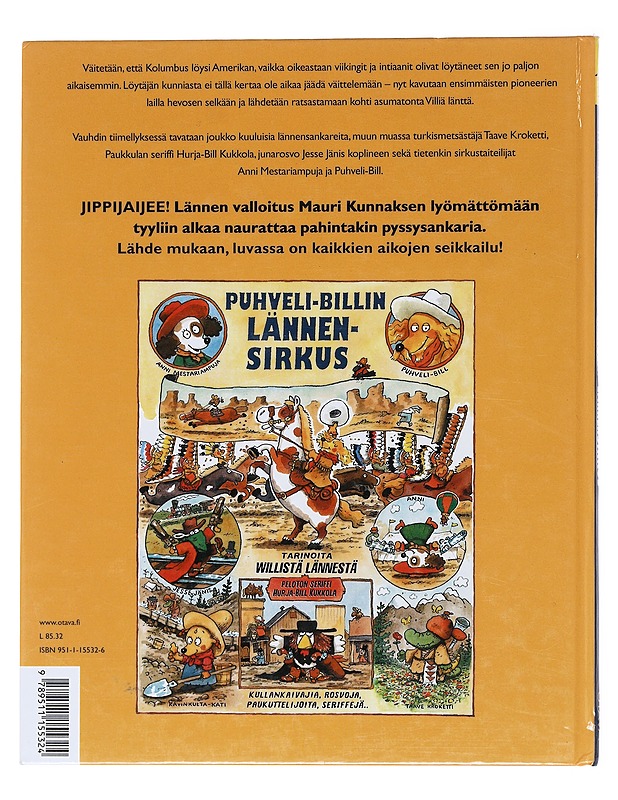 Puhveli-Billin lännensirkus - Kunnas, Mauri - Lastenkirjat - 10105512046 - 1