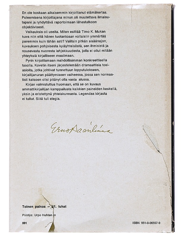 Timo K. Mukka: legenda jo eläessään - Erno Paasilinna - Elämäkerrat ja muistelmat - 10105512125 - 1