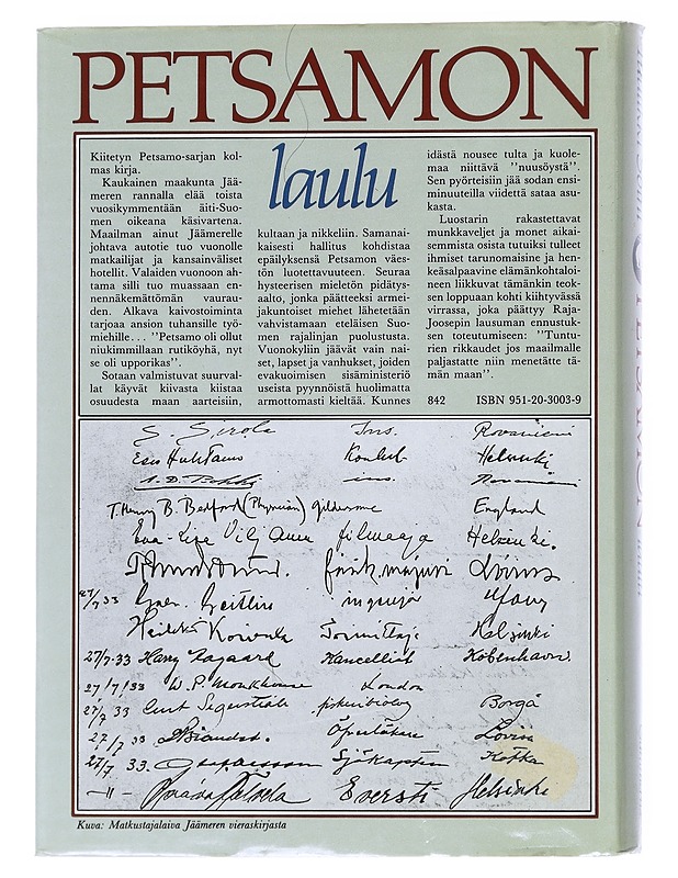 Petsamon laulu - Tuulikki Soini - Historiakirjat - 10105512160 - 1