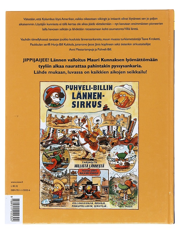 Puhveli-Billin lännensirkus - Kunnas, Mauri - Lastenkirjat - 10105512178 - 1