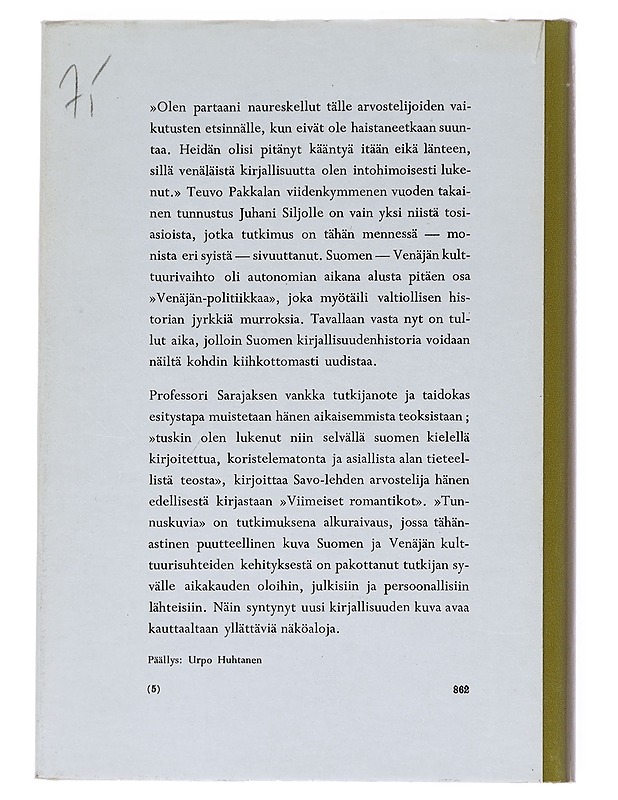 Tunnuskuvia: Suomen ja Venäjän kirjallisen realismin kosketuskohtia - Annamari Sarajas - Tietokirjat ja oppaat - 10105512202 - 1