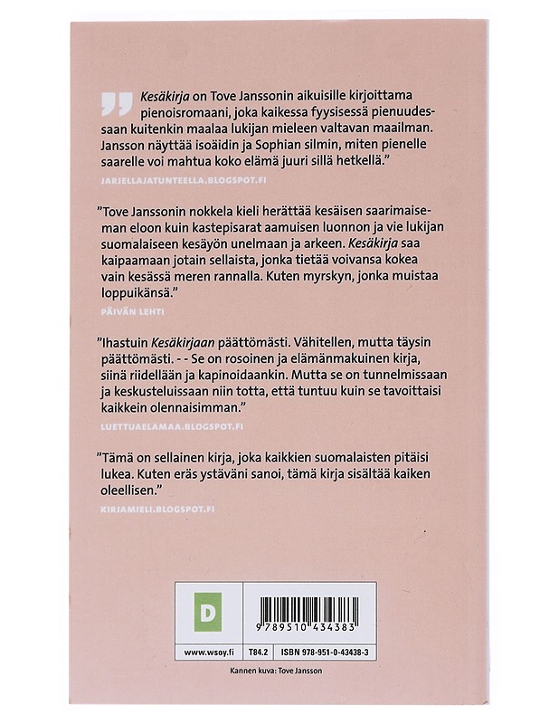 Kesäkirja - Jansson, Tove - Romaanit ja novellit - 10105512268 - 1