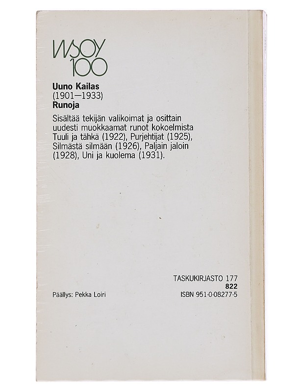 Runoja - Uuno Kailas - Runot ja näytelmät - 10105512422 - 1