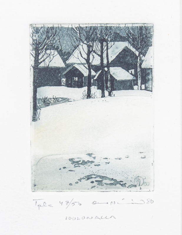 OSMO NISSINEN Joulunalla, grafiikkavedos 47/50 - Sisustus - 10105512477 - 0