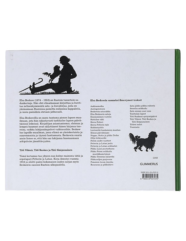 Täti Vihreä, täti Ruskea ja täti Sinipunainen - Beskow, Elsa - Lastenkirjat - 10105512491 - 1