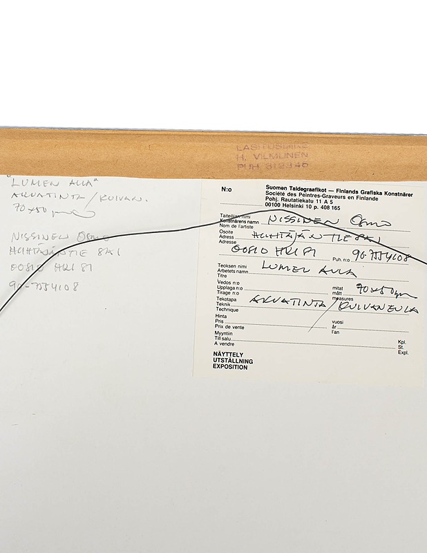 OSMO NISSINEN Lumen alla grafiikavedos 19/25 - Sisustus - 10105512611 - 1