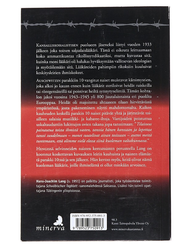Parakki 10 / naiset Auschwitzin koe-eläiminä - Lang, Hans-Joachim - Historiakirjat - 10105512631 - 1