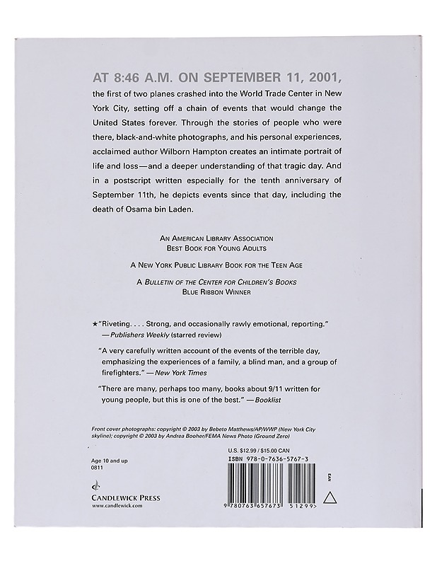 September 11, 2001 : Attack On New York City - Wilborn Hampton - Historiakirjat - 10105512657 - 1