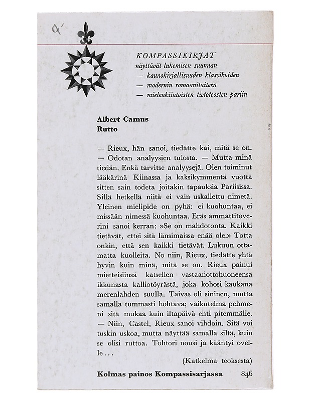 Rutto - Albert Camus - Historiakirjat - 10105512753 - 1