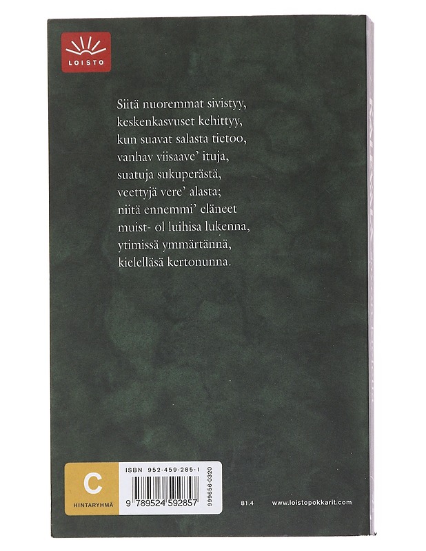 Kalevala savon kielellä - Kalevala savon kielellä - Romaanit ja novellit - 10105512803 - 1