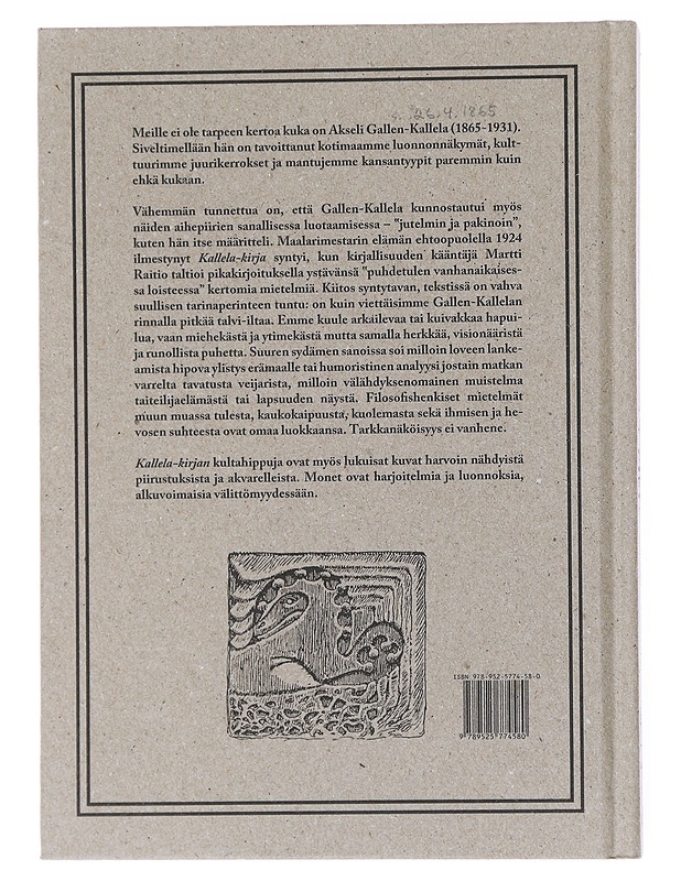 Kallela-kirja. 1, Iltapuhde-jutelmia - Akseli Gallen-Kallela - Elämäkerrat ja muistelmat - 10105512859 - 1