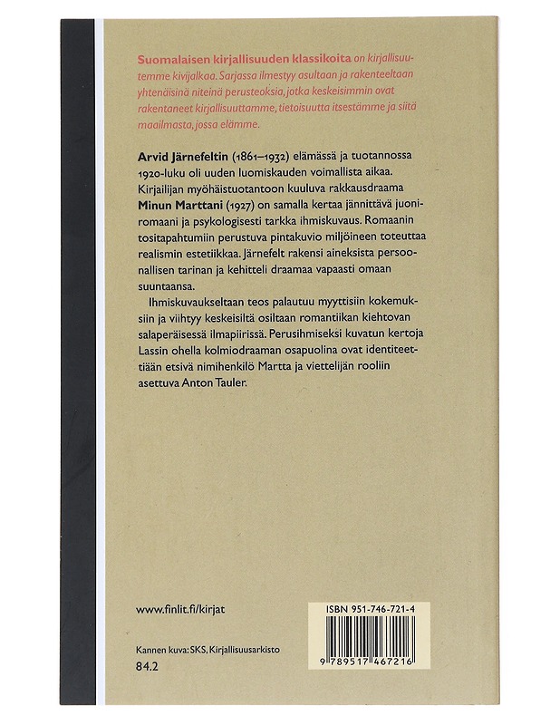 Minun Marttani : kertomus - Arvid Järnefelt - Romaanit ja novellit - 10105512891 - 1