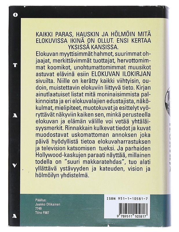 Elokuvan ilokirja - Peter von Bagh - Musiikki- ja elokuvakirjat - 10105512901 - 1