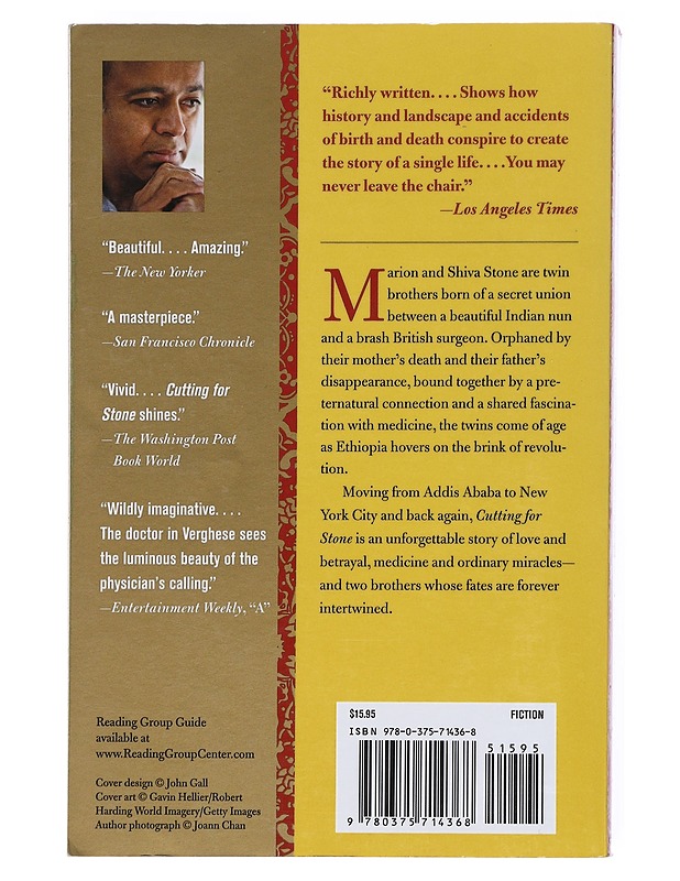 Cutting for Stone : a novel - Abraham Verghese - Romaanit ja novellit - 10105512904 - 1