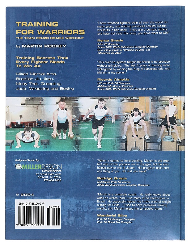 Training for Warriors : the team Renzo Gracie workout - Martin Rooney - Elämäkerrat ja muistelmat - 10105512932 - 1