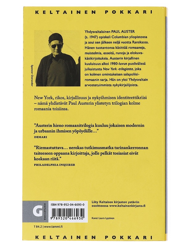 New York -trilogia - Auster, Paul - Romaanit ja novellit - 10105512994 - 1
