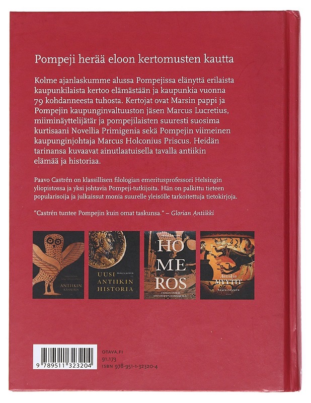 Pompejilaisia kohtaloita - Paavo Castrén - Historiakirjat - 10105513014 - 1