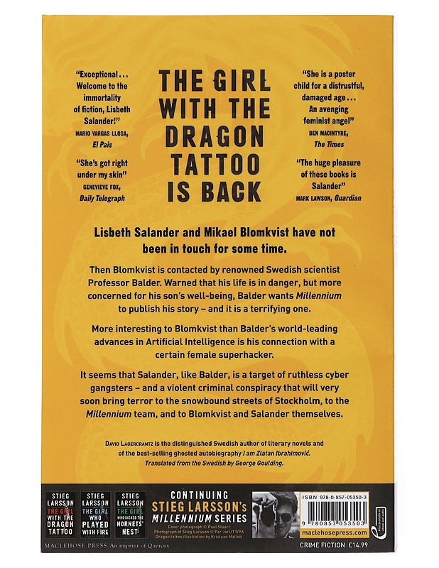 The girl in the spider's web - Lagercrantz, David - Jännitys ja dekkarit - 10105513091 - 1