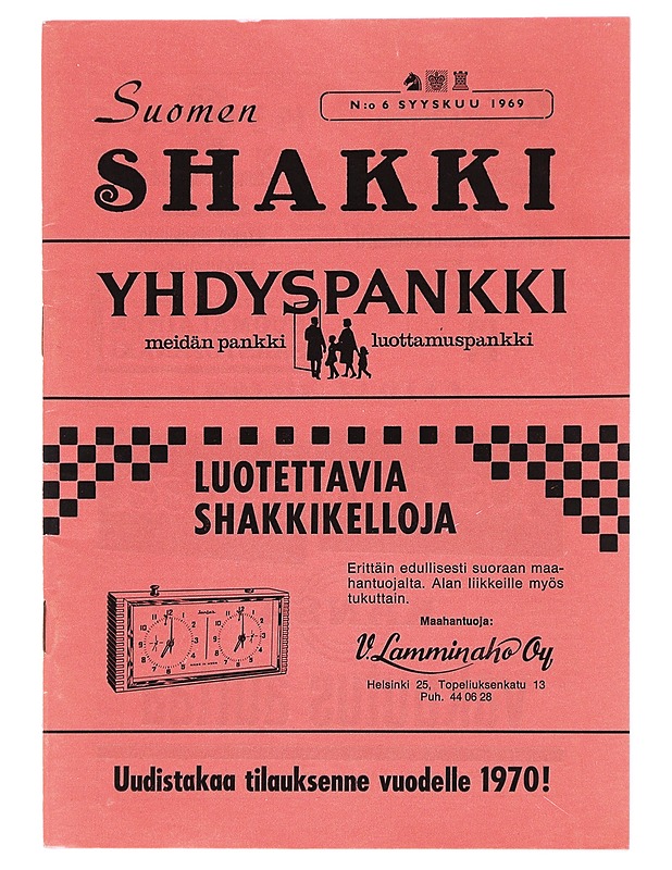 Suomen Shakki 6 / 69 - Harrastekirjat - 10105513137 - 0