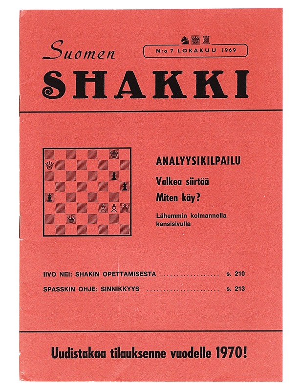 Suomen Shakki 7 / 69 - Harrastekirjat - 10105513140 - 0
