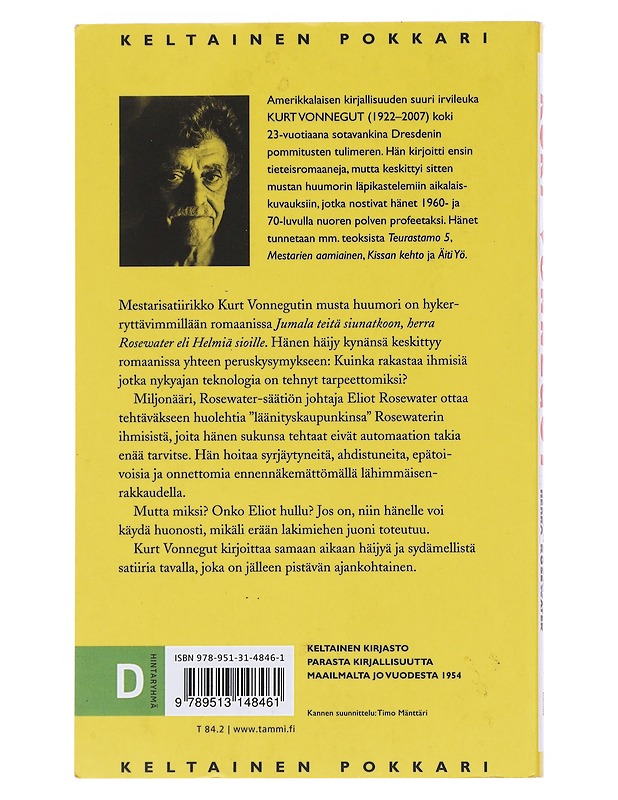 Jumala teitä siunatkoon, herra Rosewater, eli, Helmiä sioille - Vonnegut, Kurt - Romaanit ja novellit - 10105513210 - 1