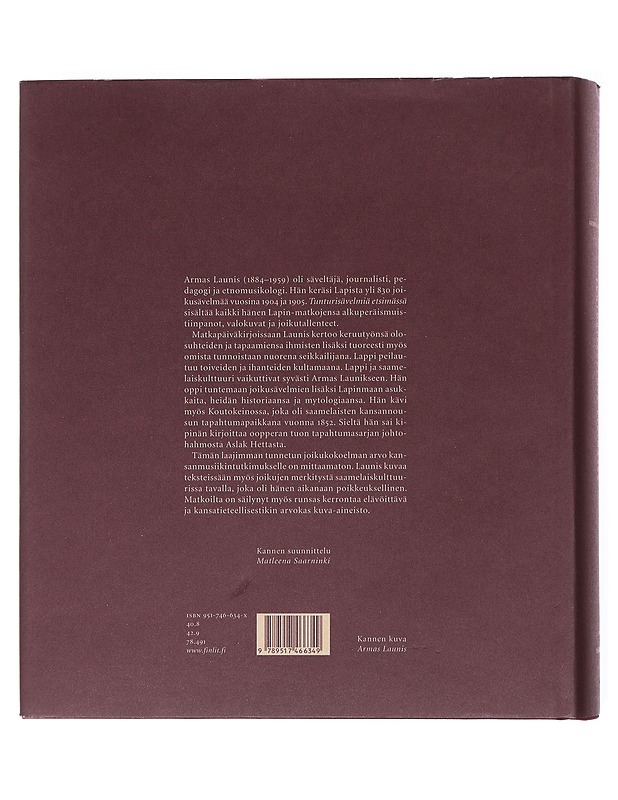 Tunturisävelmiä etsimässä : Lapissa 1904 ja 1905 - Launis, Armas - Elämäkerrat ja muistelmat - 10105513214 - 1