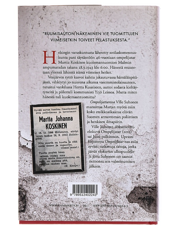 Ompelijatar - Ville Suhonen - Elämäkerrat ja muistelmat - 10105513268 - 1