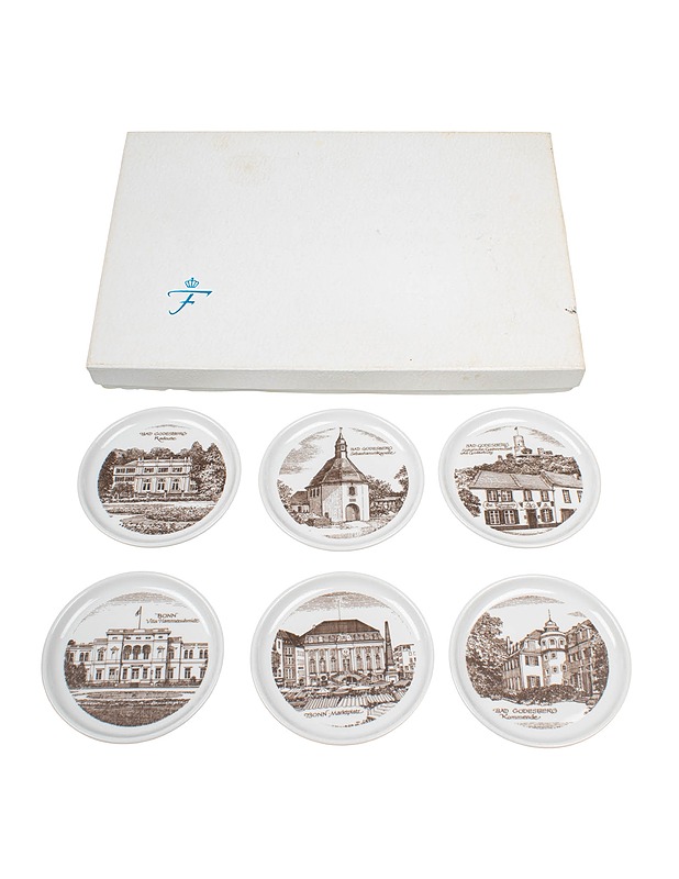 FÜRSTENBERG PORZELLAN alunen, 6 kpl - Lautaset ja kulhot - 10105513297 - 0