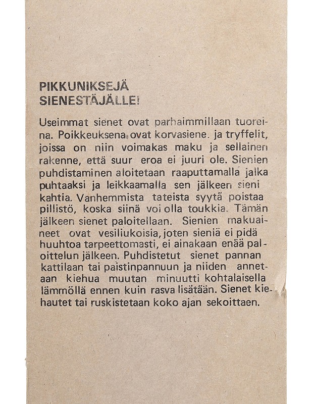 Sieniveitsi - Muut astiat - 10105513309 - 1