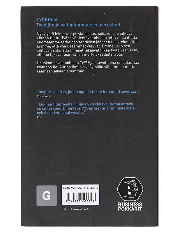 Työkirja : työelämän vallankumouksen perusteet - Tuominen, Saku - Tietokirjat ja oppaat - 10105513355 - 1