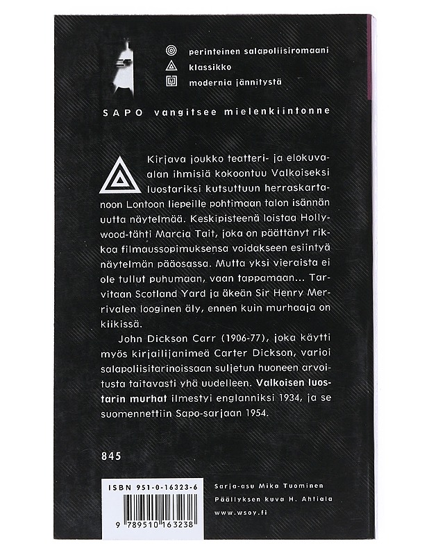 Valkoisen luostarin murhat - Dickson, Carter - Jännitys ja dekkarit - 10105513637 - 1