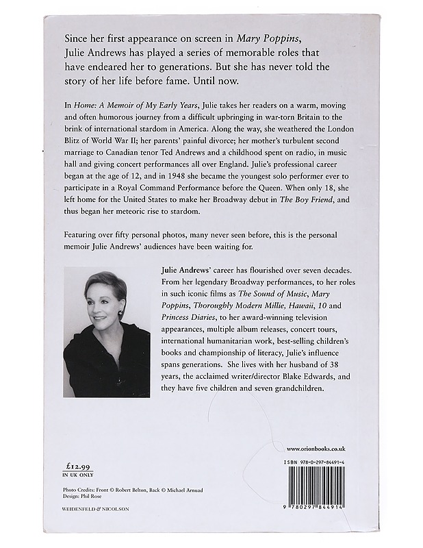 Home - Julie Andrews - Elämäkerrat ja muistelmat - 10105513651 - 1