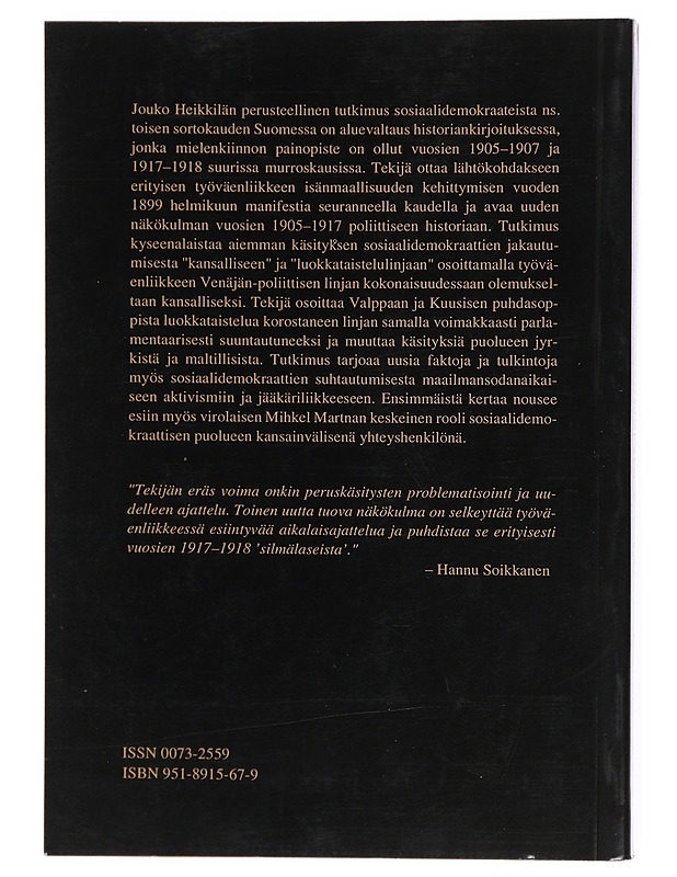 Kansallista luokkapolitiikkaa - Heikkilä, Jouko - Tietokirjat ja oppaat - 10105513659 - 1