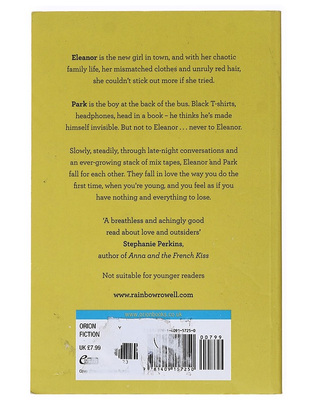 Eleanor & Park - Rainbow Rowell - Romaanit ja novellit - 10105513664 - 1