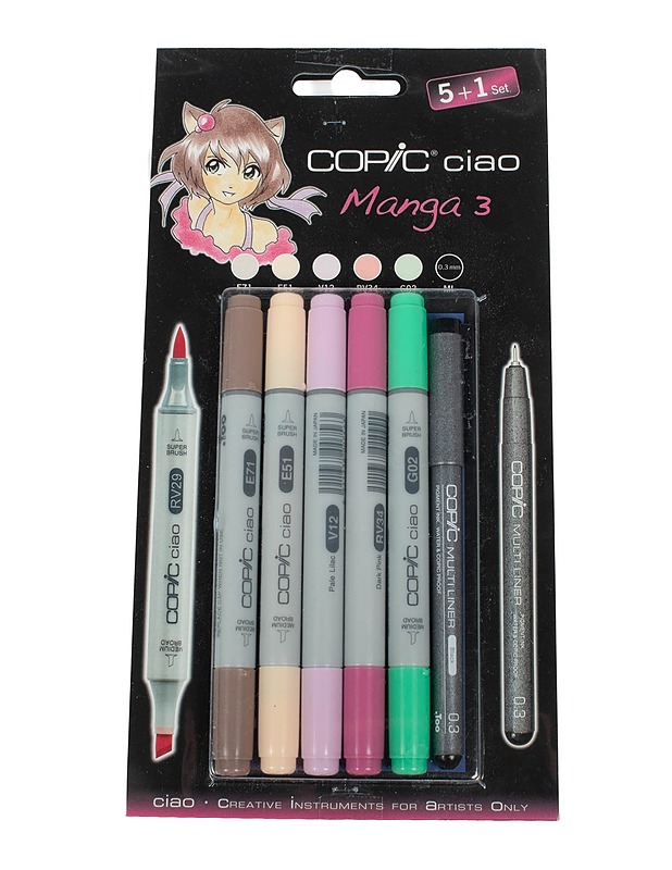 COPIC Ciao Manga 3 kynäsetti - Askartelu - 10105513703 - 0