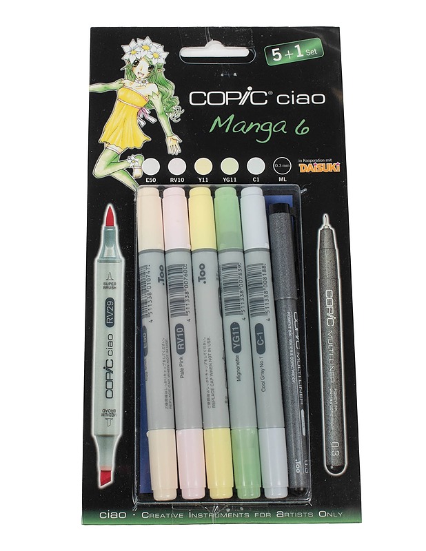 COPIC Ciao Manga 6 kynäsetti - Askartelu - 10105513708 - 0
