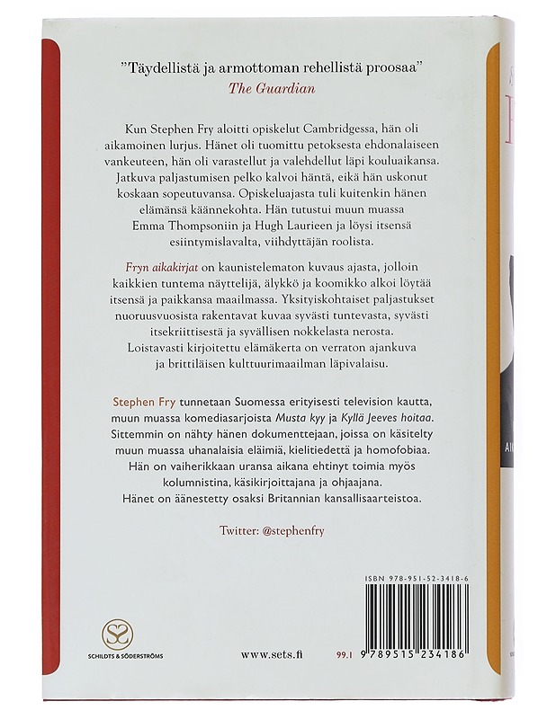 Fryn aikakirjat : muistelma - Fry, Stephen - Elämäkerrat ja muistelmat - 10105513715 - 1