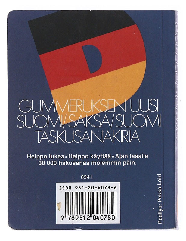 Suomi-saksa-suomi-taskusanakirja - Klemmt, Rolf - Matkaoppaat ja sanakirjat - 10105513790 - 1