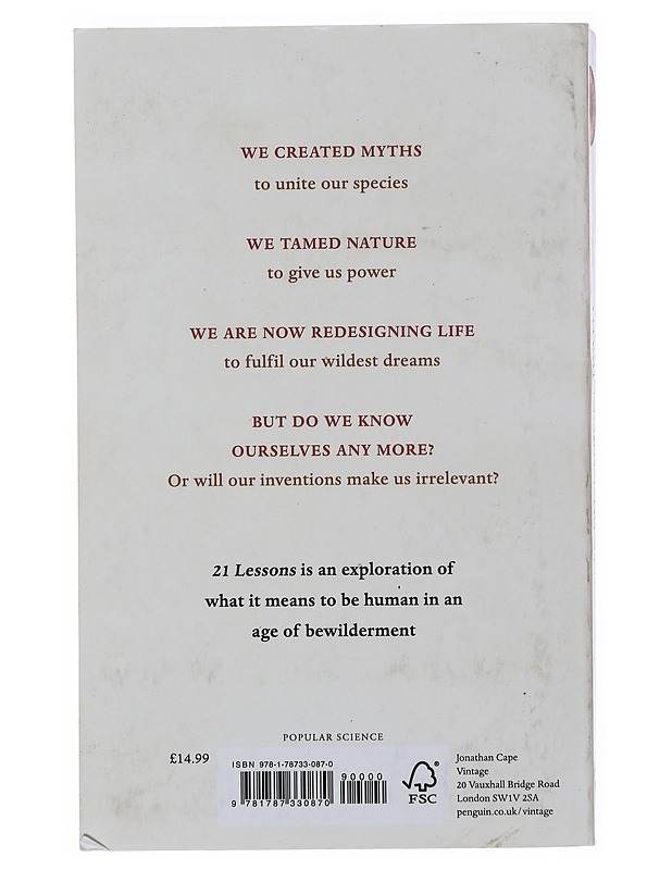 21 lessons for the 21st century - Yuval Noah Harari - Tietokirjat ja oppaat - 10105513828 - 1
